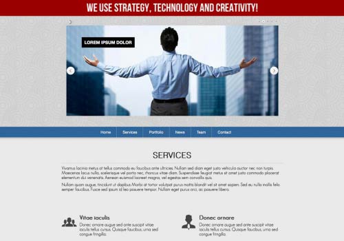 One Page Business HTML5 Website Template
