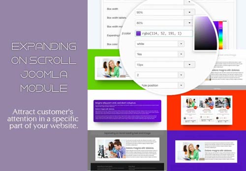Expanding on Scroll Modulo Joomla