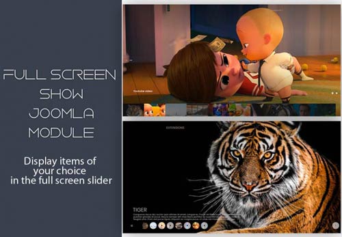 Fullscreen show Joomla module