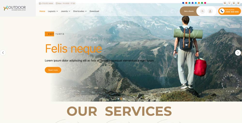 Outdoor Activities Joomla Template