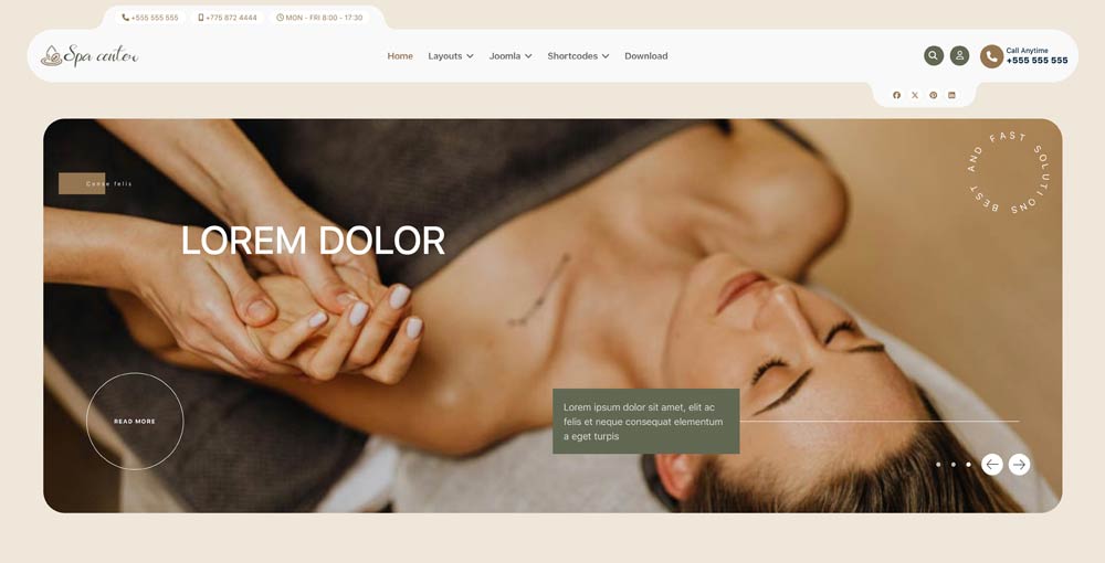 Beauty &amp; Spa Salon Joomla Template