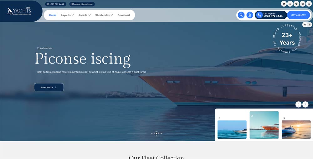 Boats &amp; Yachts Joomla Template