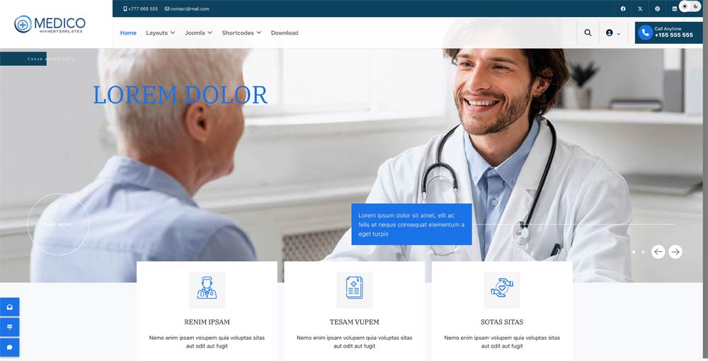 Template Joomla per salute e medicina