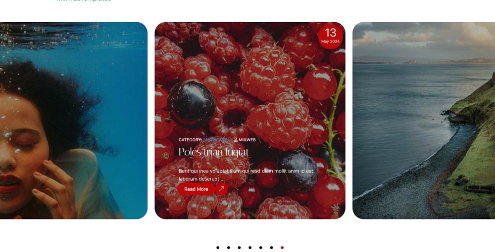 Content swiper style three