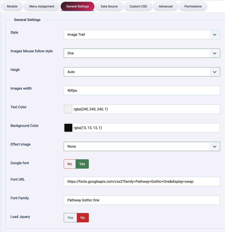 Image Trail joomla module